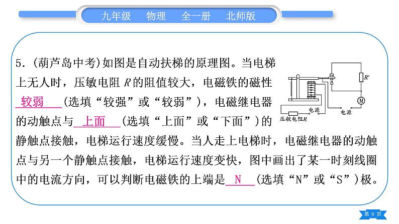 北师大版九年级物理章节周周测(十四)(141~144)习题课件06