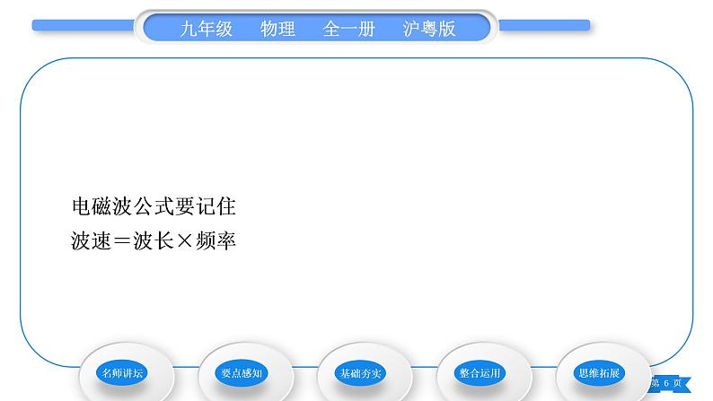 粤沪版九年级物理第十九章电磁波与信息时代19.1最快的“信使”习题课件第6页