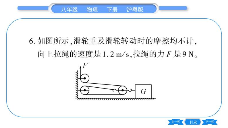 粤沪版八年级物理下单元周周测三  (6.5一6.6)习题课件07