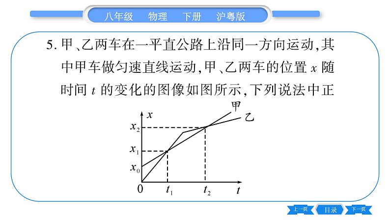 粤沪版八年级物理下单元周周测十二 (全册综合)习题课件07