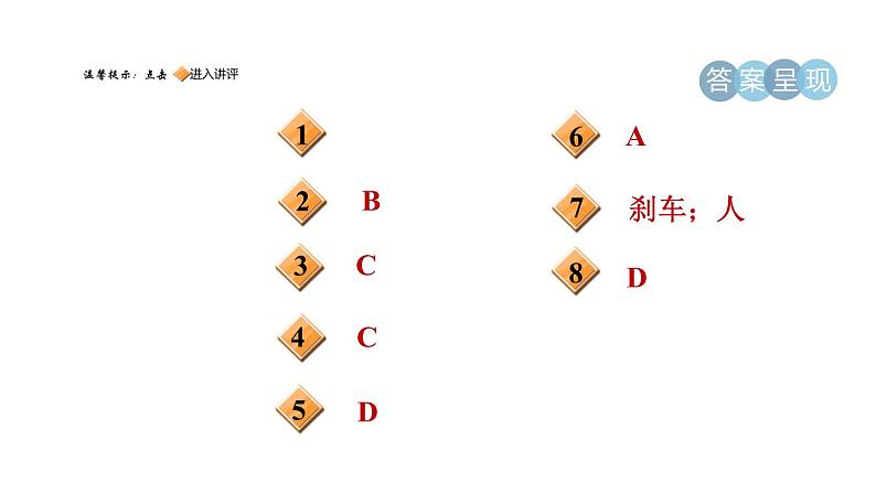 人教版八年级物理下册8-1-2目标二惯性现象课件第2页