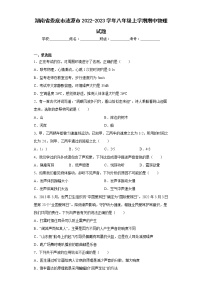 湖南省娄底市涟源市2022-2023学年八年级上学期期中物理试题(含答案)