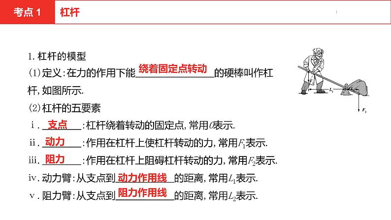中考总复习物理(安徽)8-1第八讲 第一节简单机械课件第5页