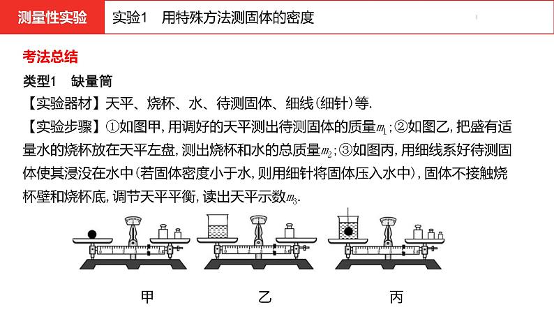 中考总复习物理(河北)第9章  用特殊方法测物质的密度课件04