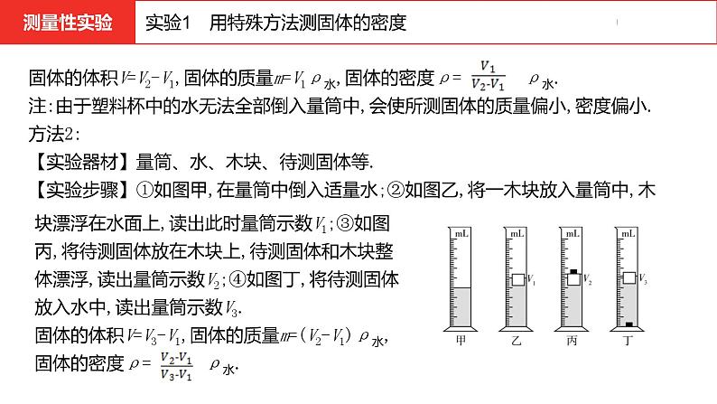 中考总复习物理(河北)第9章  用特殊方法测物质的密度课件07