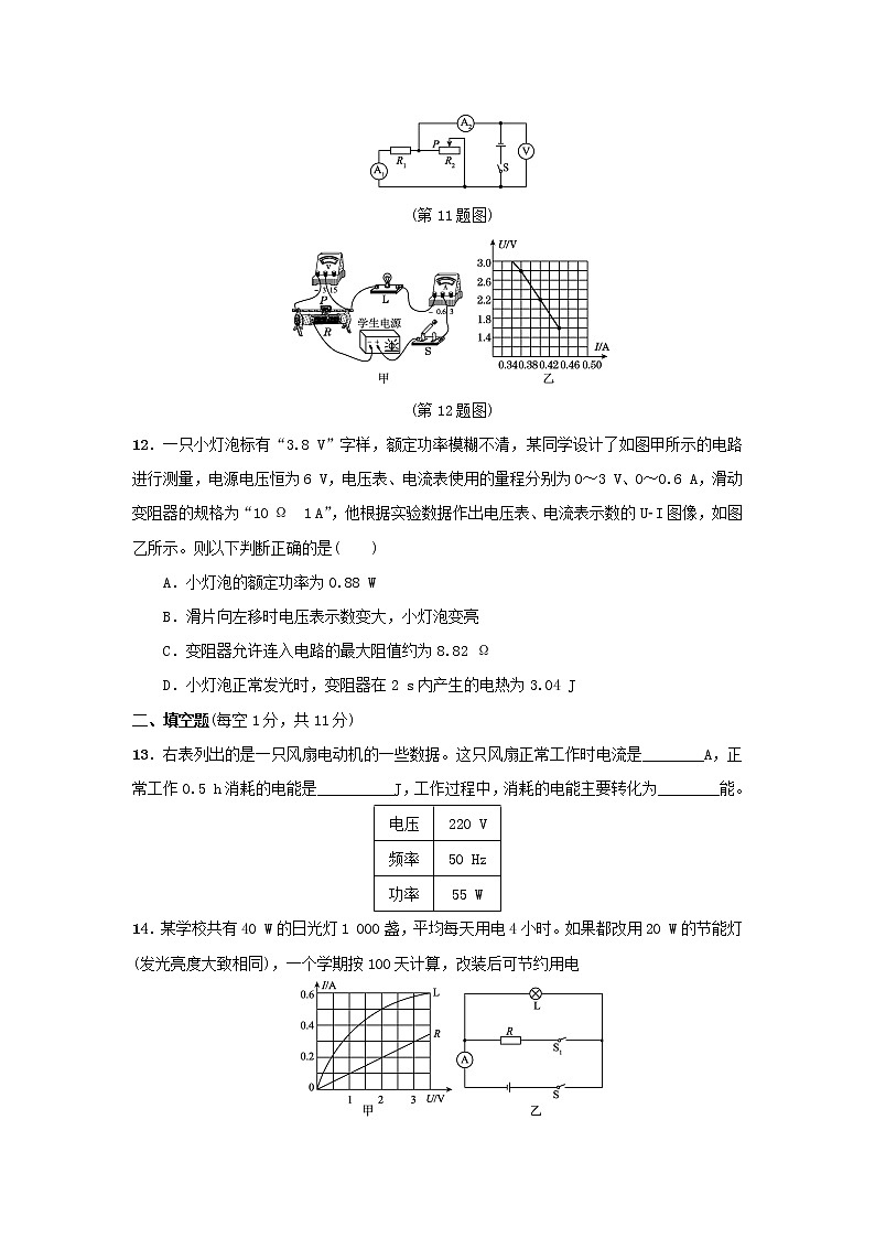 粤沪版物理九上 第十五章单元检测卷(含答案)03