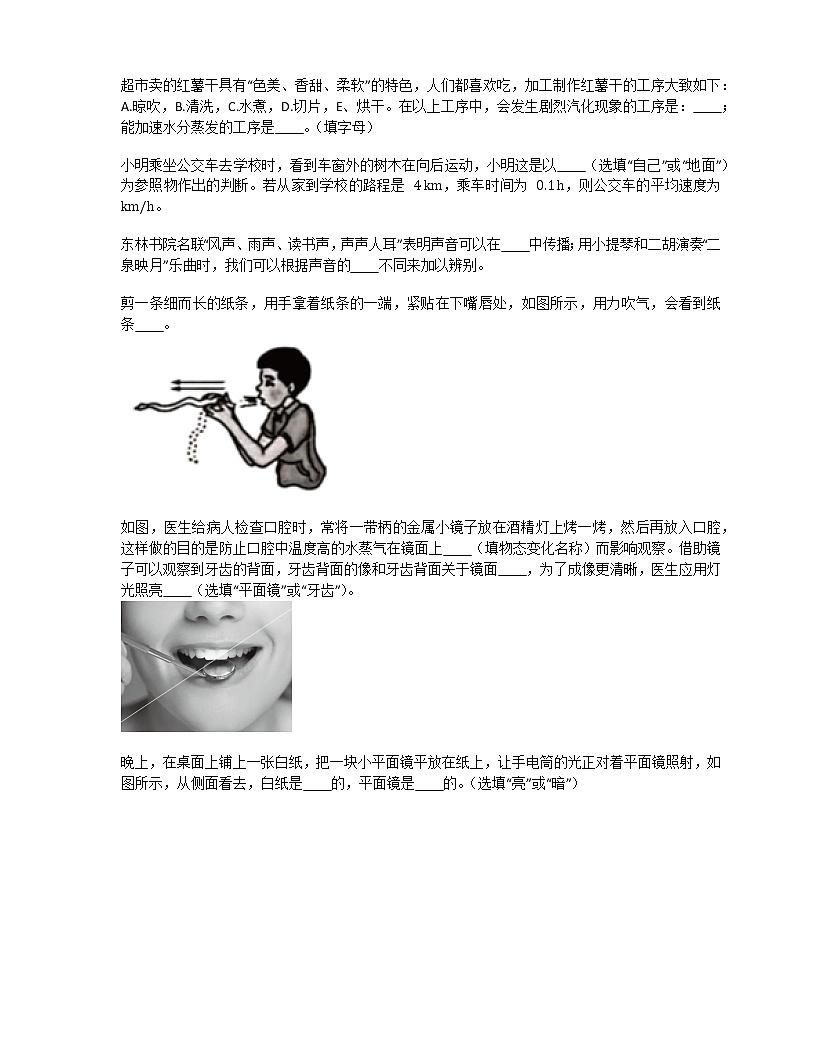 2022-2023學(xué)年第一學(xué)期八年級(jí)物理期末模擬試卷(二)第3頁(yè)