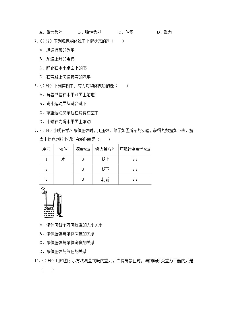 辽宁省大连市庄河市2019-2020学年八年级下学期期末物理试题02