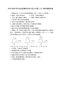 山东省德州市庆云县2019-2020学年八年级下学期期末物理试题