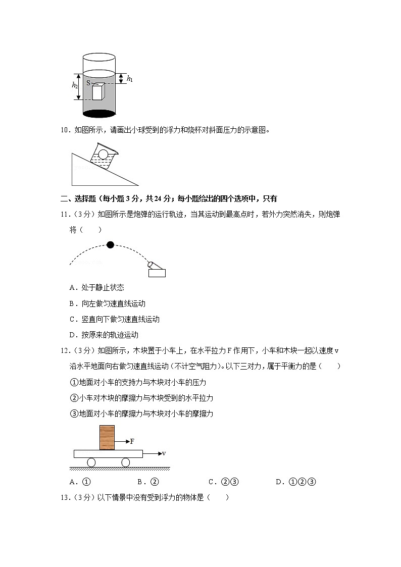 安徽省芜湖市市区2021-2022学年八年级下学期期中物理试题第3页