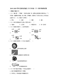 甘肃省武威三中2019-2020学年八年级下学期期中物理试题