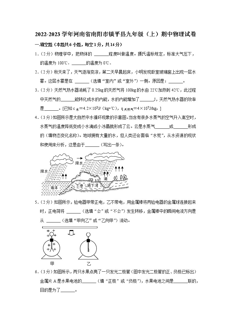 河南省南阳市镇平县2022-2023学年九年级上学期期中物理试题01