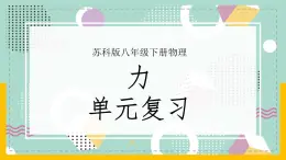 苏科版八下物理 第八章  力——单元总结复习（课件+内嵌式实验视频）