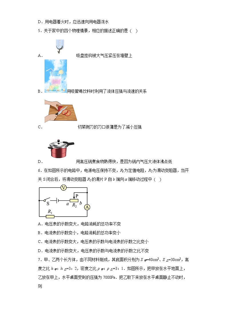 2020年重庆北碚区西南大学附中中考模拟物理试题第2页