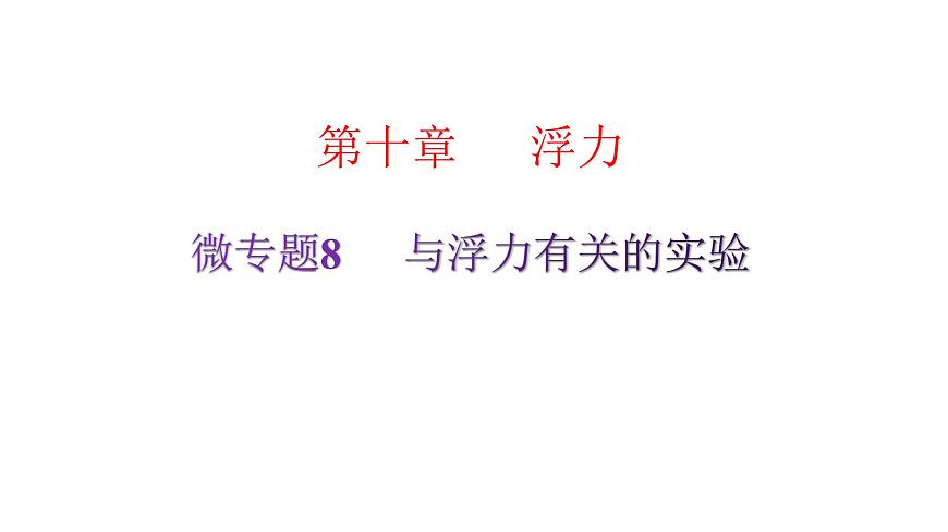 人教版八年級(jí)物理下冊(cè)微專題8與浮力有關(guān)的實(shí)驗(yàn)課件第2頁