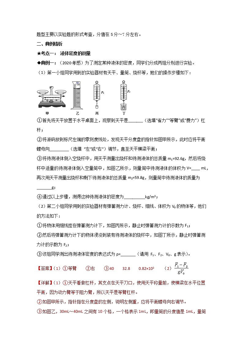 专题9 特殊方法测密度(解析版)第3页