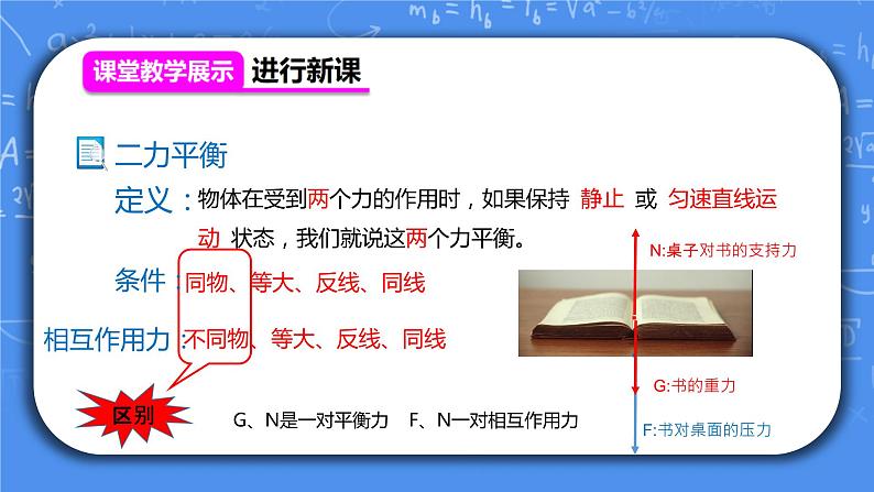 人教版物理8年级下册第八章第二节《二力平衡》课件+教案+同步练习04