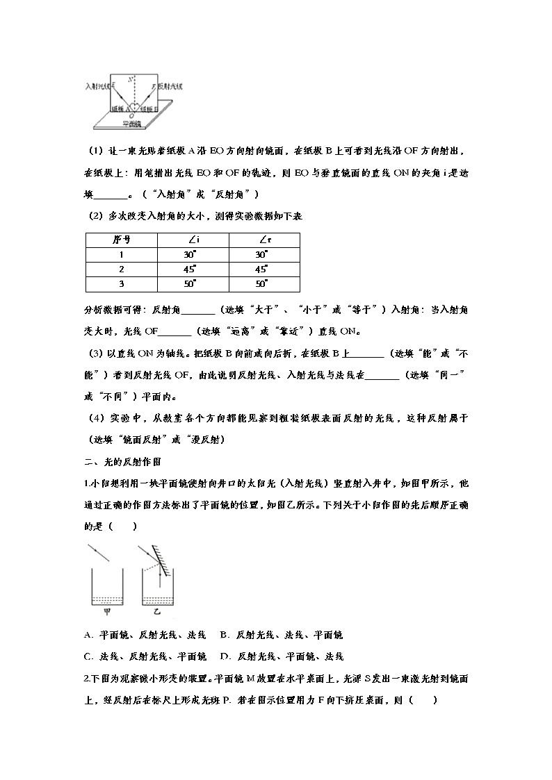 初中物理中考复习 备战2020中考物理章节强化训练——光的反射第2页
