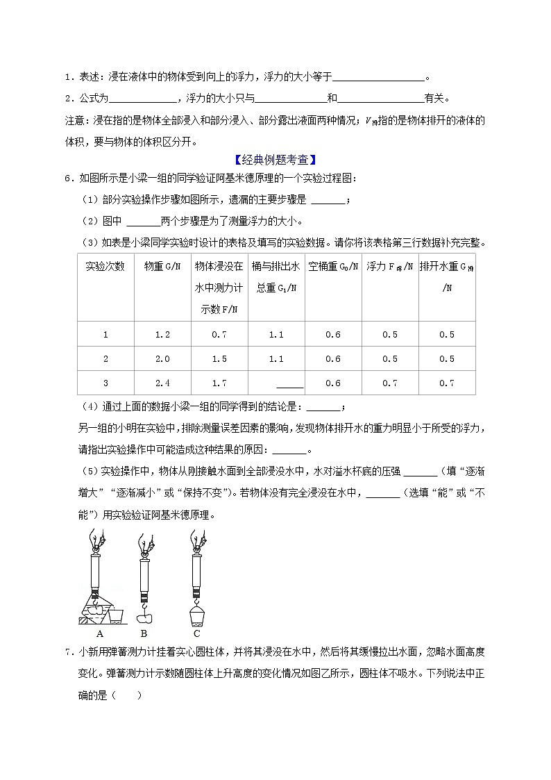 初中物理中考复习 第10章 浮力(原卷版)第3页