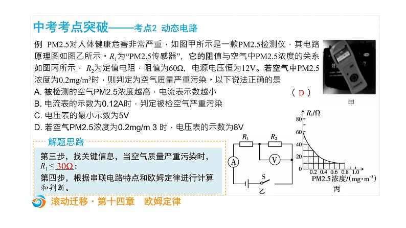 初中物理中考复习 中考物理大一轮滚动复习课件:第十四章 欧姆定律第7页