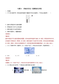 初中物理中考复习 专题3 物态变化 真题强化训练（解析版）