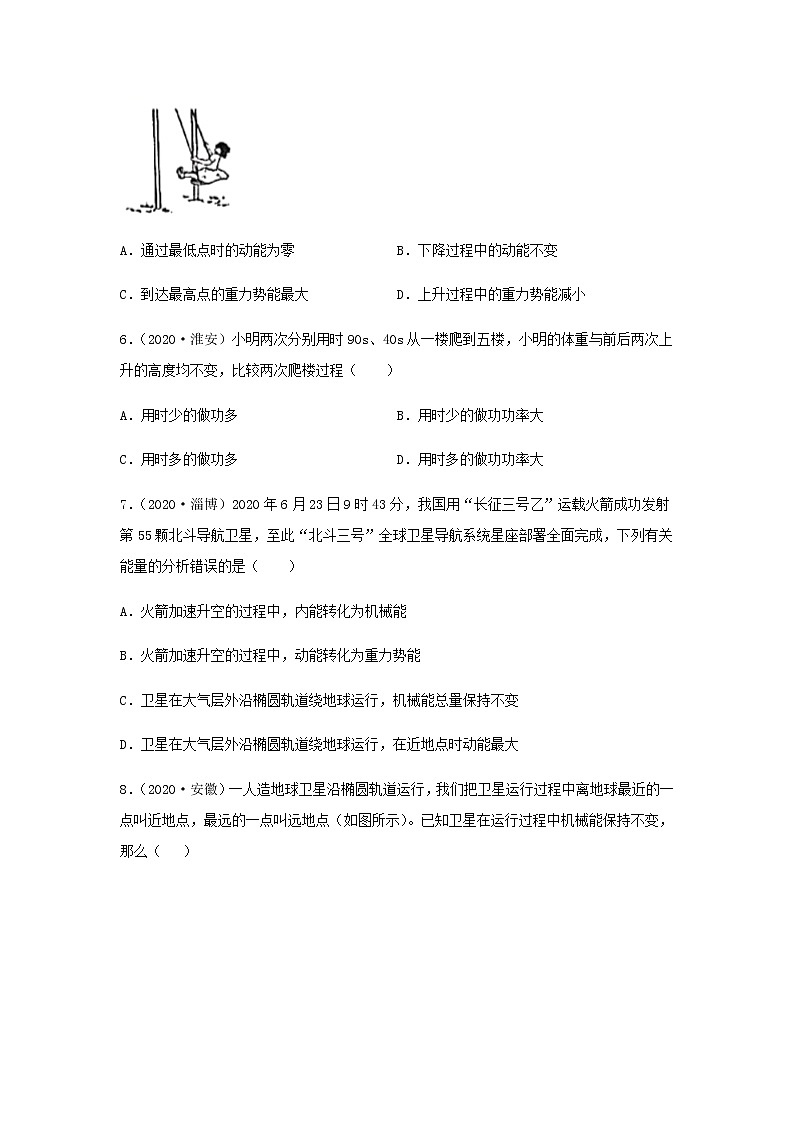 初中物理中考复习 专项06 功和机械能 简单机械(原卷版)-备战2021年中考物理精选考点专项突破题集第3页