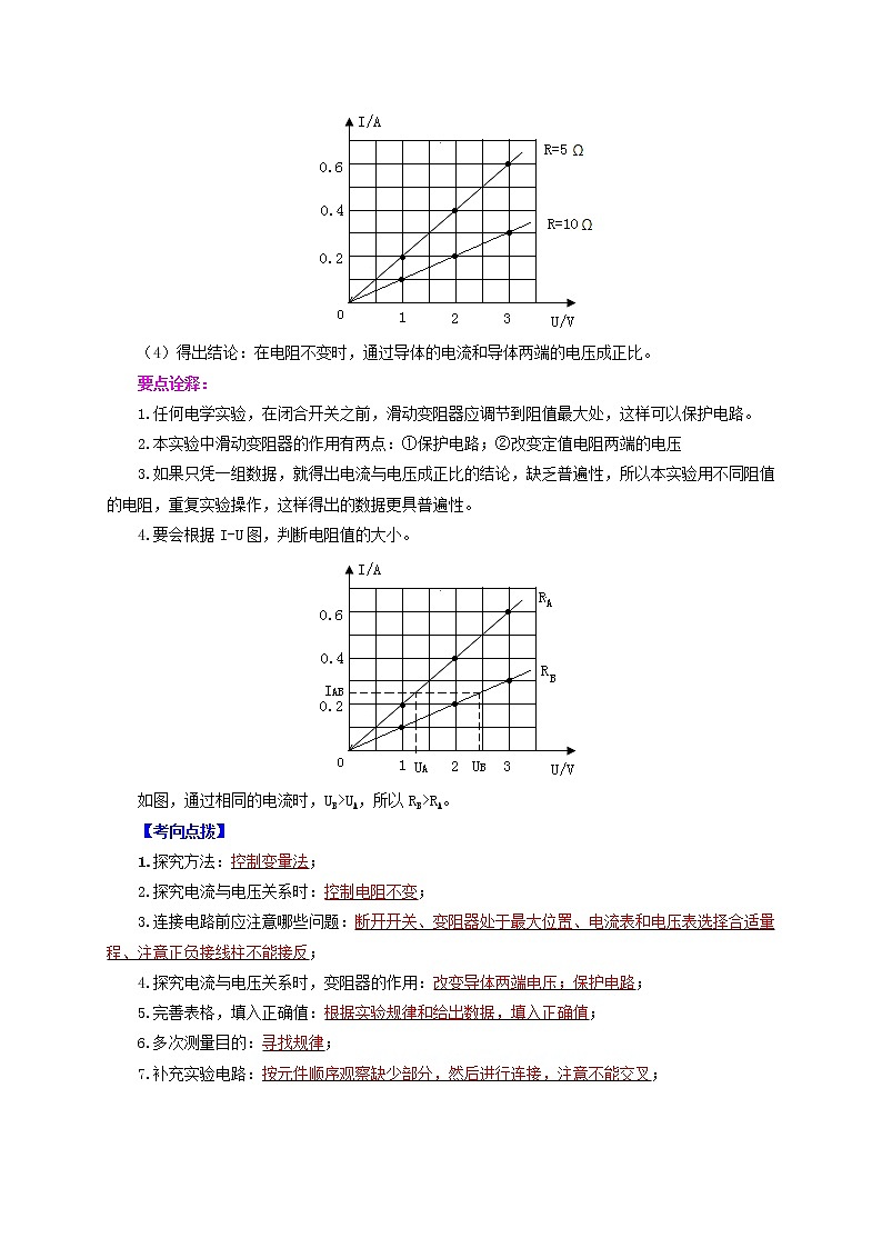 秘籍13  探究电路电流与电压和电阻关系(原卷版)第3页
