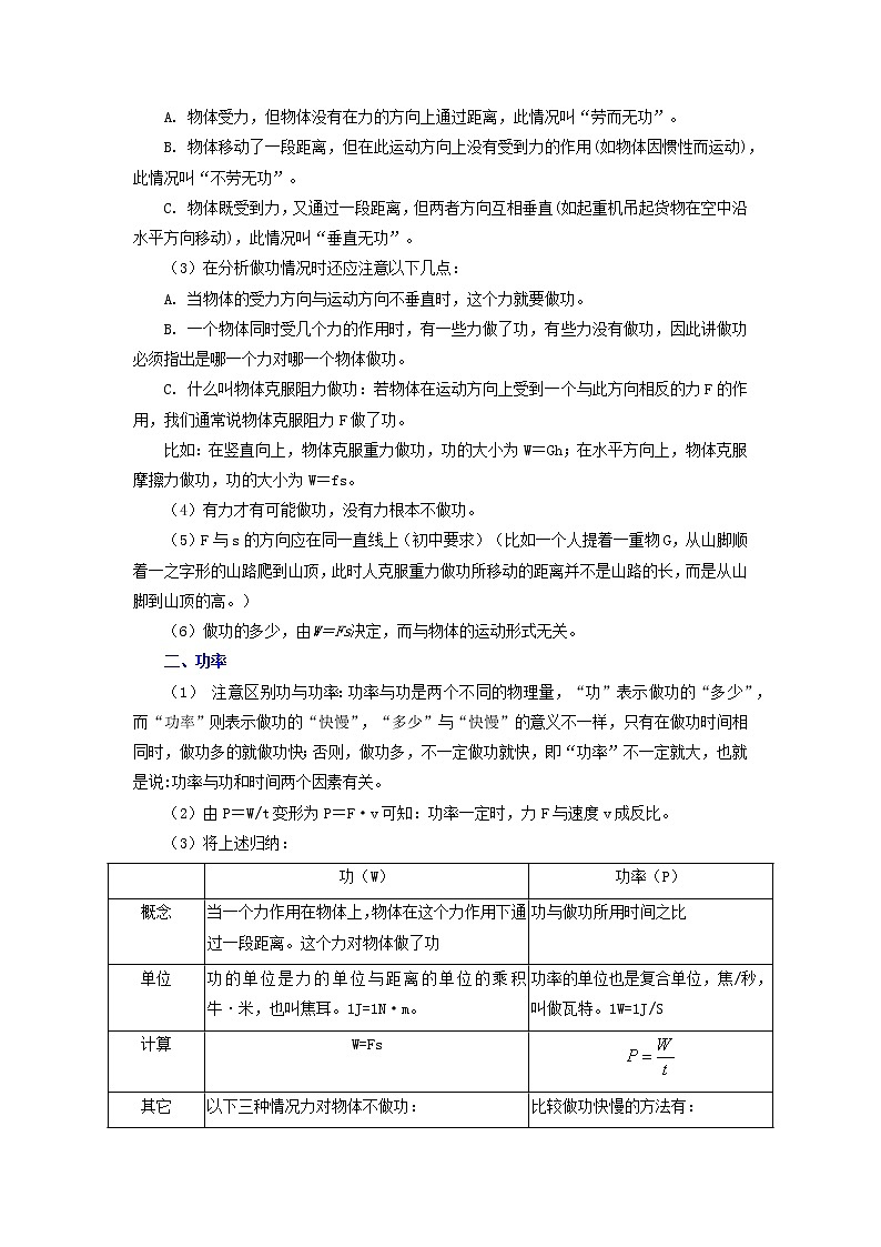 秘籍07 功、功率与机械效率(原卷版)第3页