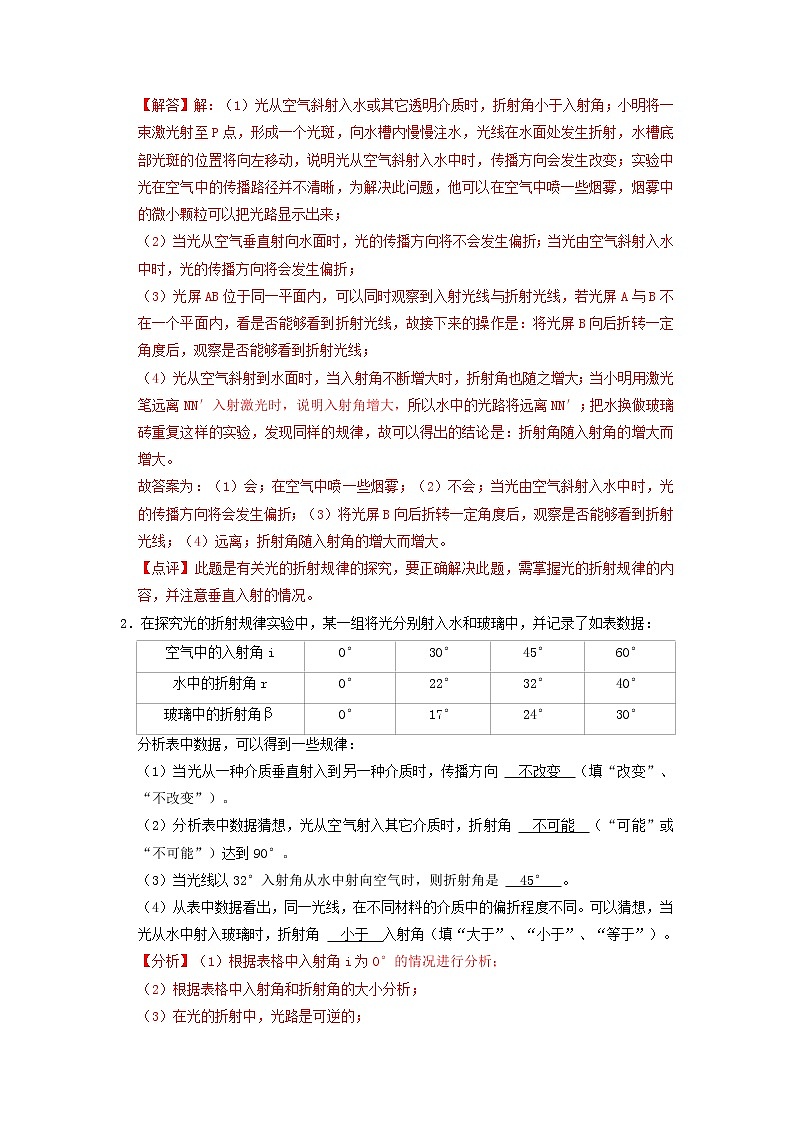 专题04 光的折射 透镜(解析版)第2页