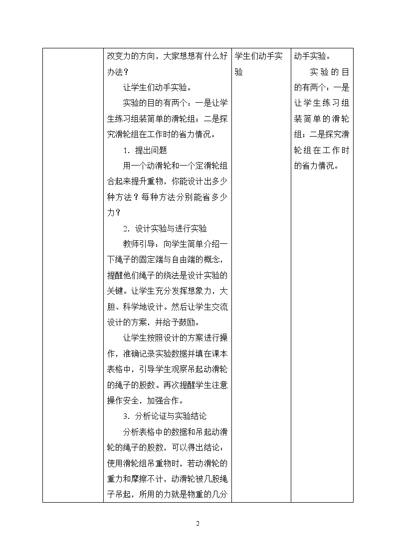 12.2《滑輪》第2課時教學(xué)設(shè)計第2頁