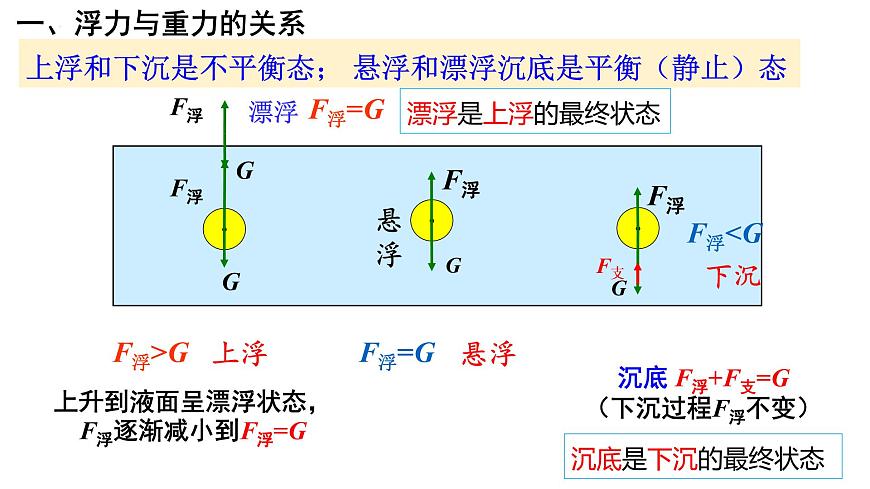10.3+物體的浮沉條件及應用+2022-2023學年人教版物理八年級下冊課件PPT第3頁