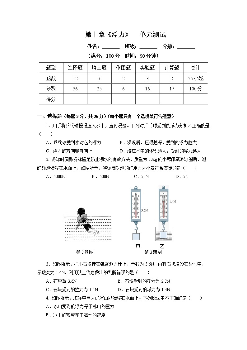 【人教版】八下物理  第十章《浮力》  课件+教案+导学案+同步练习+内嵌视频01