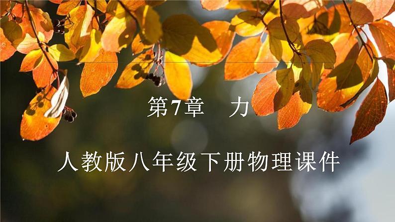 人教版八年级下册第7章 力 单元复习课件PPT01