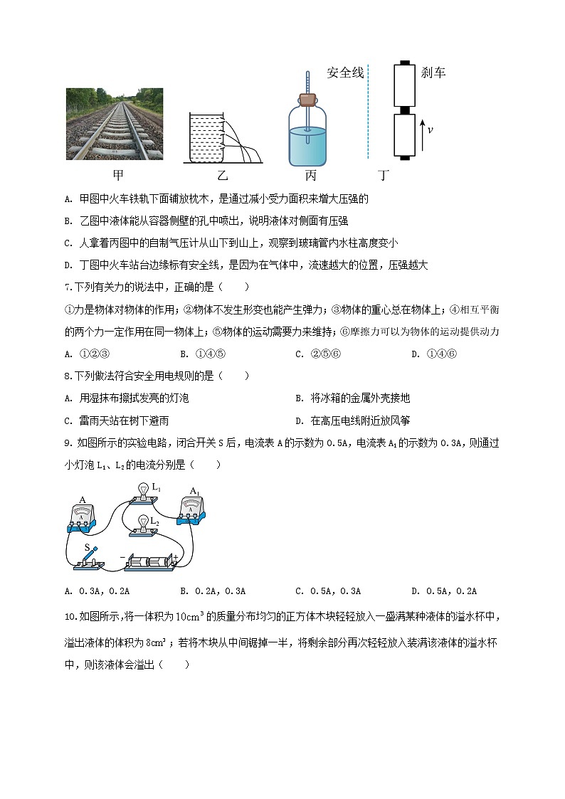 2023年初中學(xué)業(yè)水平考試一模精品物理試卷(天津市專用)(原卷版)第2頁