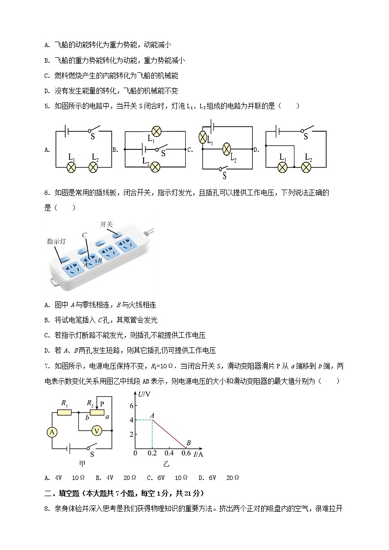 2023年初中學(xué)業(yè)水平考試一模精品物理試卷(廣東省專用)(原卷版)第2頁