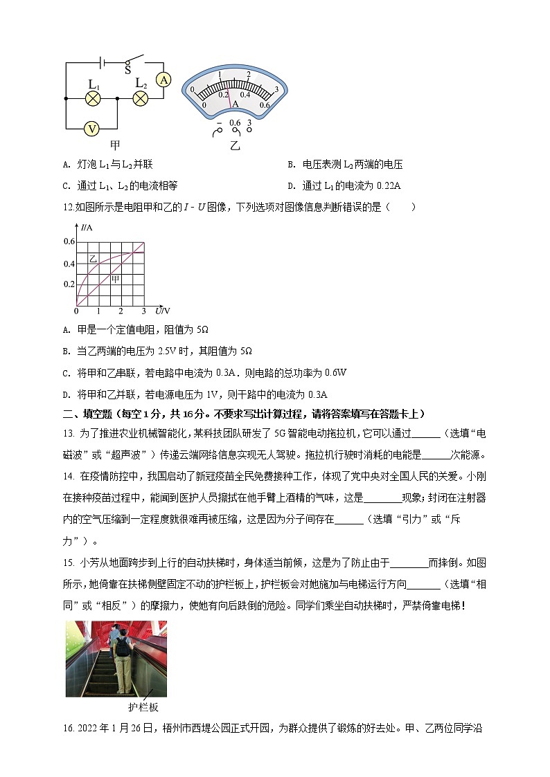 2023年初中學業(yè)水平考試一模精品物理試卷（廣西專用）（原卷版） 第3頁