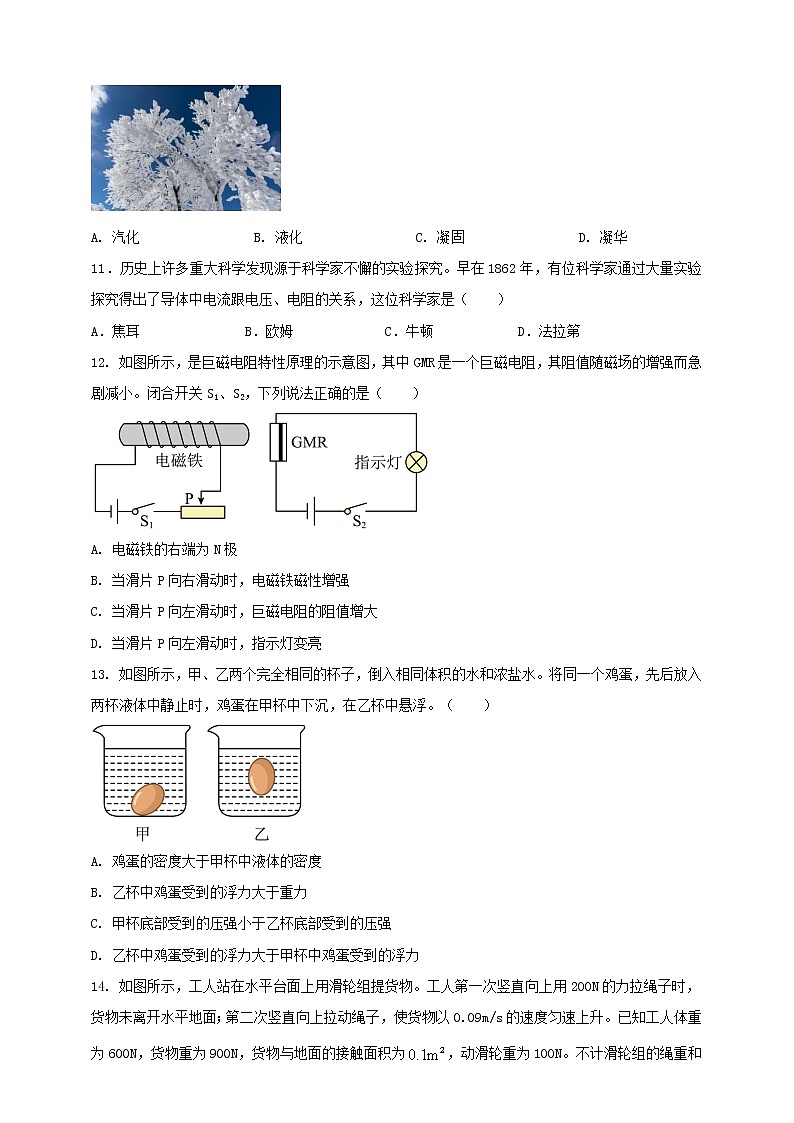 2023年初中學(xué)業(yè)水平考試一模精品物理試卷（江西省專用）（原卷版） 第3頁
