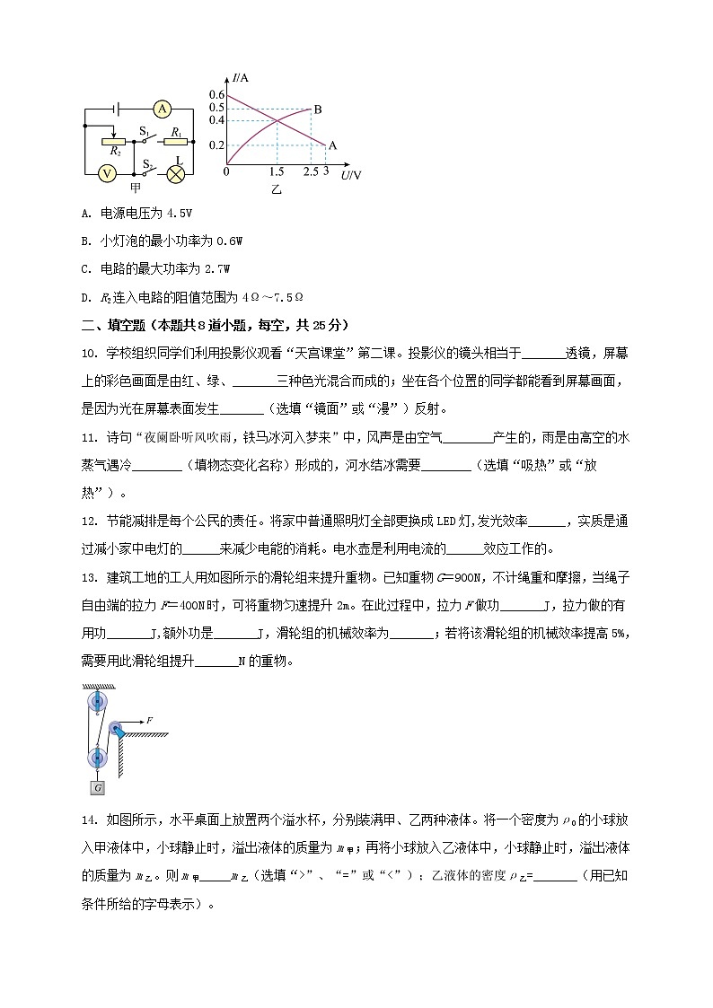 2023年初中學業(yè)水平考試一模精品物理試卷（遼寧省專用）（原卷版） 第3頁