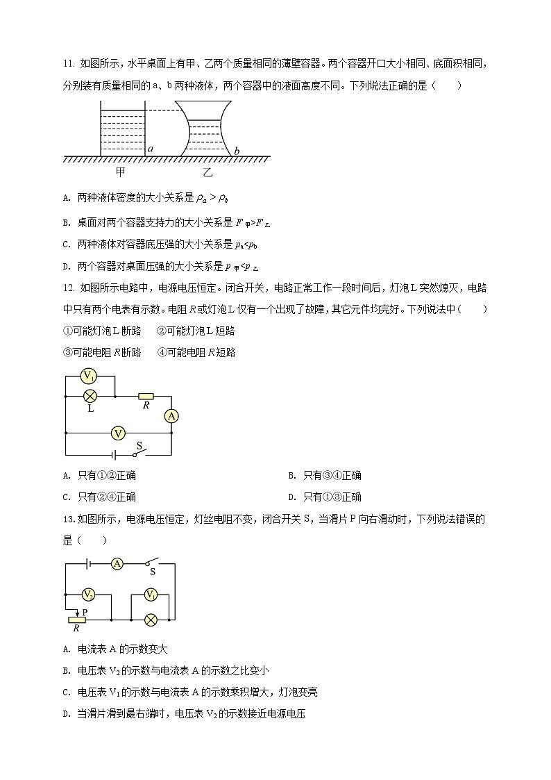 2023年初中學(xué)業(yè)水平考試一模精品物理試卷(青海省專用)(原卷版) 第3頁