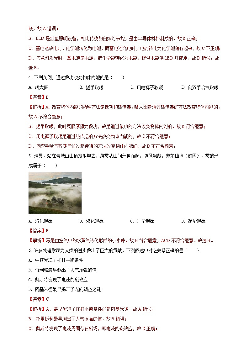 2023年初中學(xué)業(yè)水平考試一模精品物理試卷（青海省專用）（解析版） 第2頁
