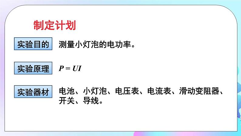 第13章 电功和电功率 第3节 学生实验:探究——小灯泡的电功率 课件+教案+素材04