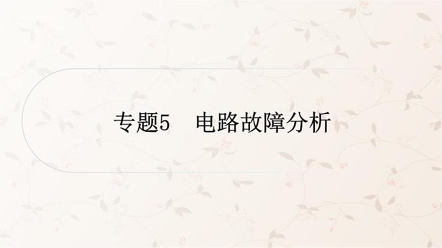人教版中考物理復習專題5電路故障分析作業(yè)課件第1頁