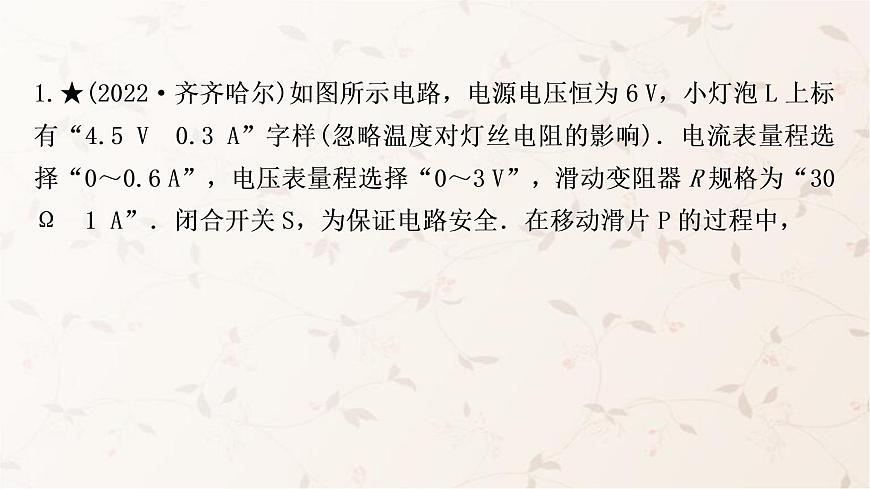 人教版中考物理復(fù)習(xí)專題9極值、范圍類相關(guān)計算作業(yè)課件第2頁