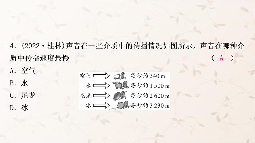 人教版中考物理復習第1講機械運動作業(yè)課件第6頁