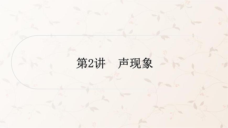 人教版中考物理復(fù)習(xí)第2講聲現(xiàn)象作業(yè)課件第1頁(yè)