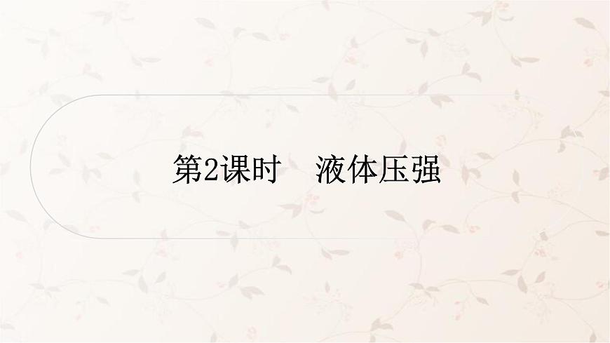人教版中考物理復(fù)習(xí)第8講壓強(qiáng)第2課時(shí)液體壓強(qiáng)作業(yè)課件第1頁(yè)