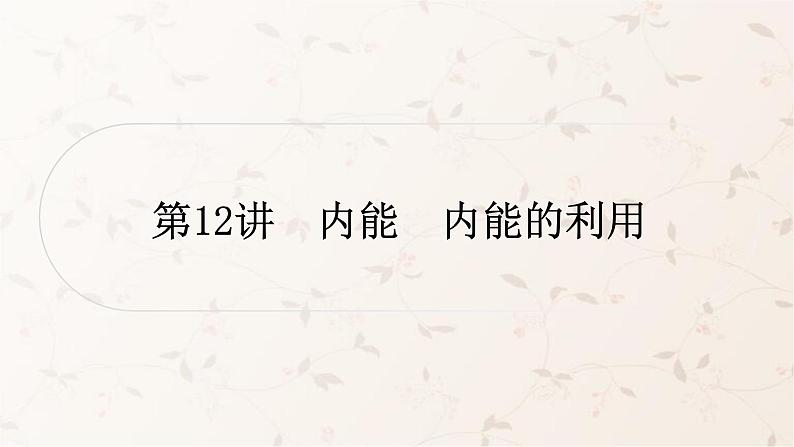 人教版中考物理复习第12讲内能内能的利用作业课件第1页
