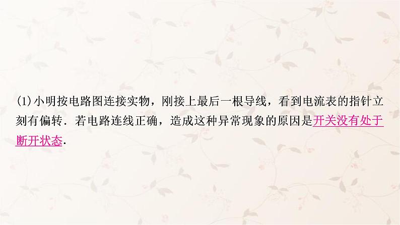 人教版中考物理复习第14讲欧姆定律第3课时伏安法测电阻作业课件第3页