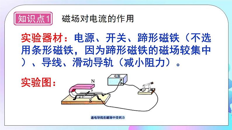 第17章 从指南针到磁浮列车 第3节 科学探究:电动机为什么会转动 课件+教案+素材07