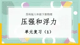 苏科版八下物理 第十章  压强和浮力——单元复习（第1课时）（课件+内嵌式实验视频）